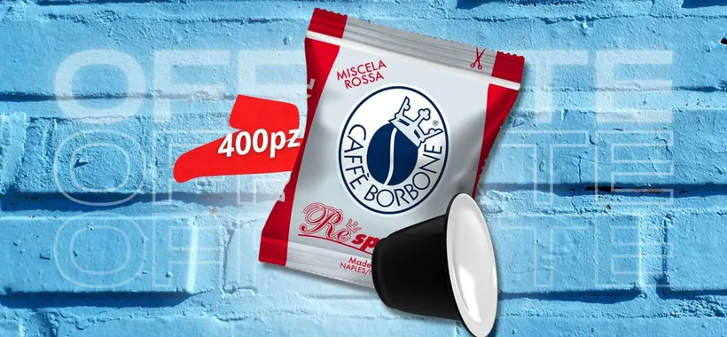 FAI IL PIENO: 400 capsule Caffè Borbone miscela Rossa a prezzo regalo