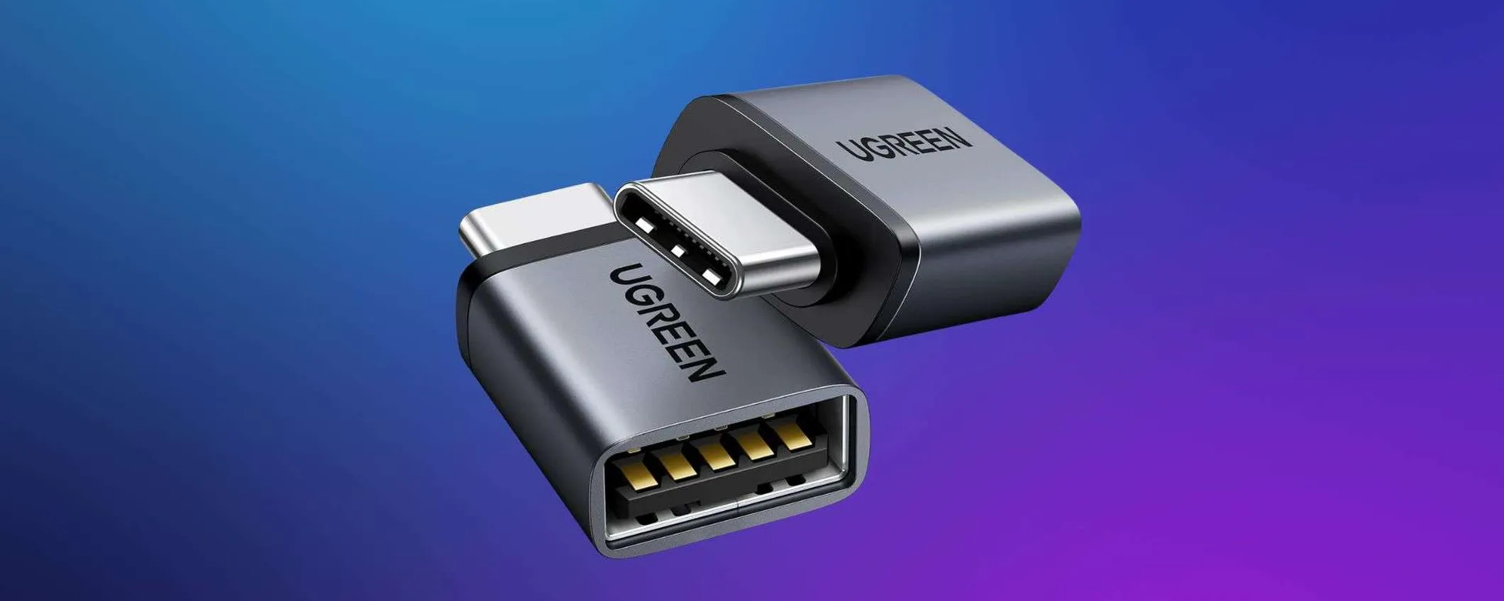 Adattatore USB a tipo C: compatto e in offerta su Amazon a soli 7,19€