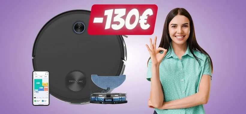 OFFERTA FOLLE per il robot aspirapolvere Proscenic, ora 130€ in MENO