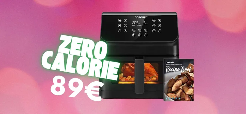 Solo 89€ e per piatti buonissimi e meno calorici con la friggitrice ad aria COSORI