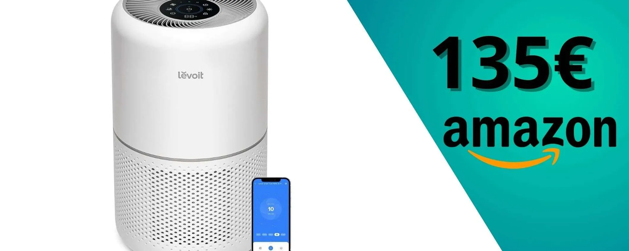 Purificatore d’Aria in offerta: filtro HEPA e controllo smart a soli 135,99€