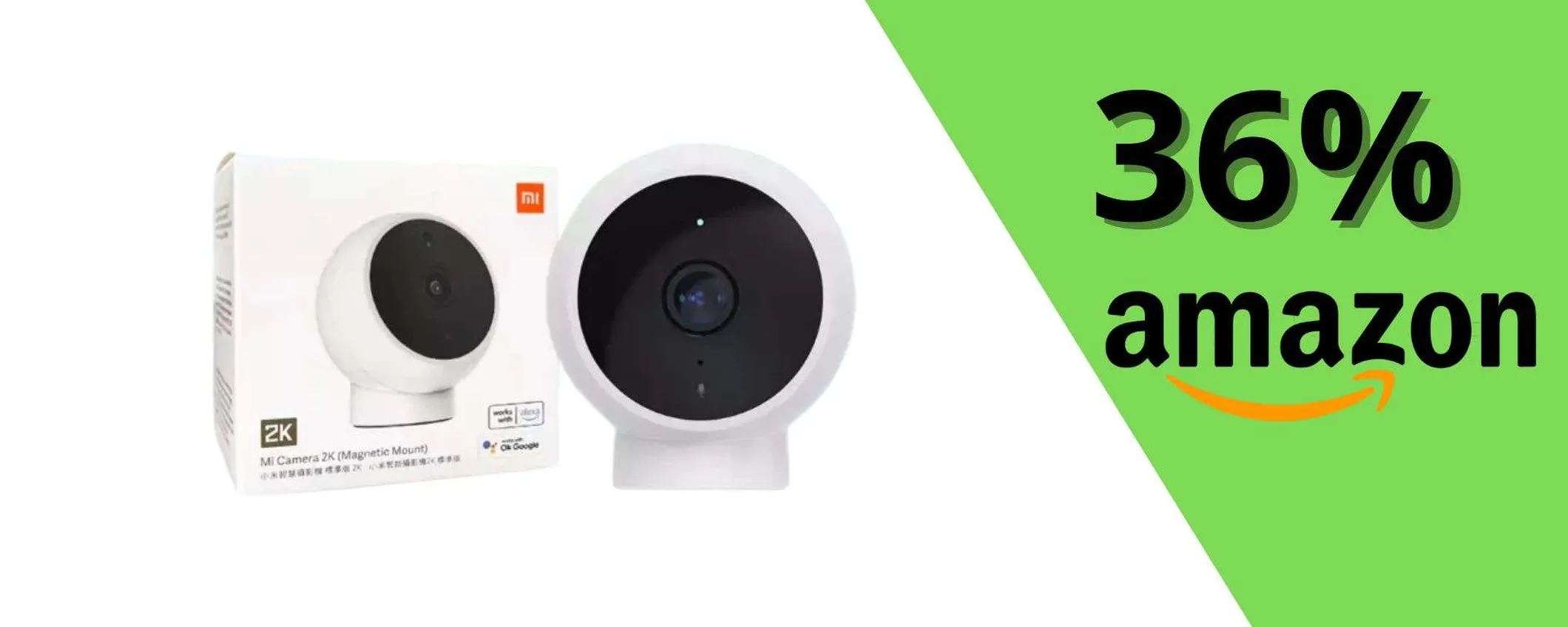 Xiaomi Mi Camera 2K, videosorveglianza ad alta risoluzione in super offerta: risparmia il 36%