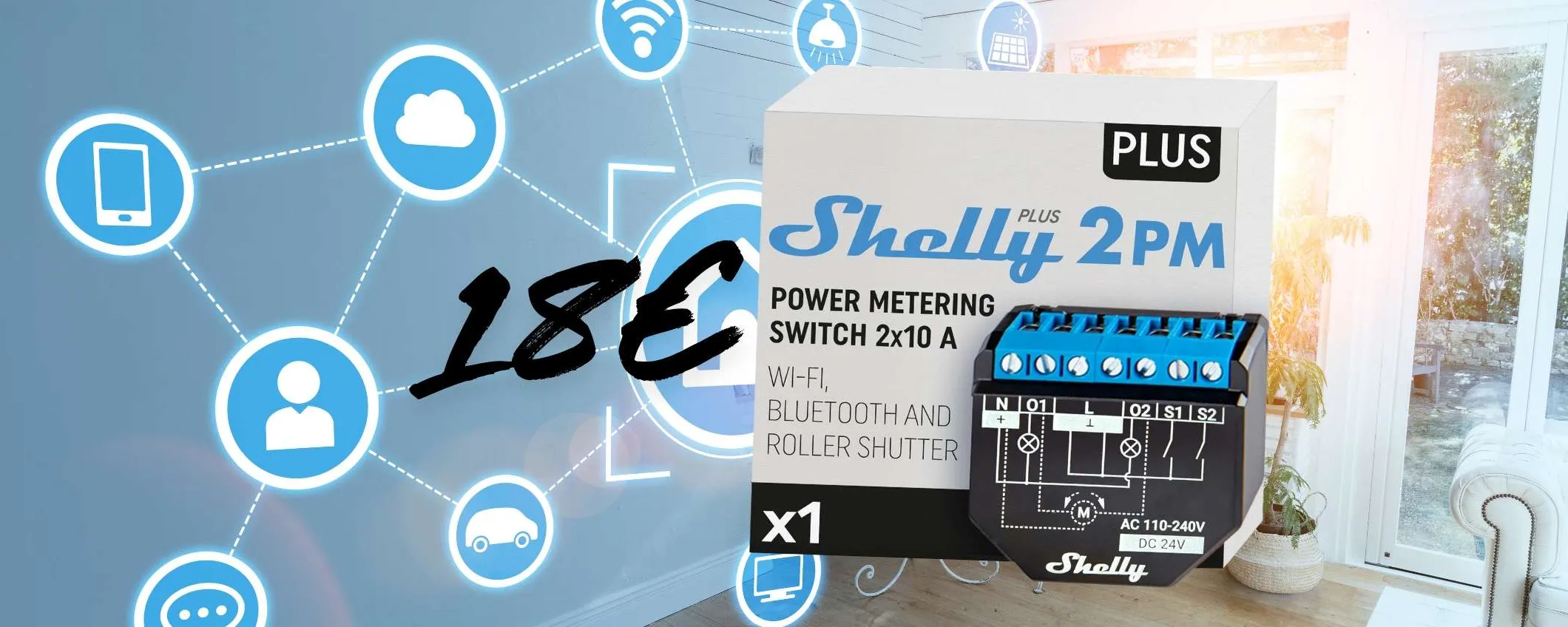 Casa intelligente con il relè Shelly Plus 2PM: sta tra due dita e costa solo 18€