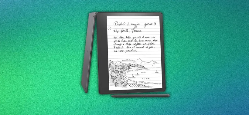 Kindle Scribe 16GB a 269,99€: sconto del 27% sul taccuino digitale con schermo da 10,2’’ e penna