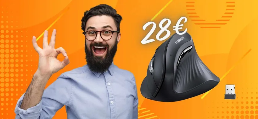 Appena 28€ per questo mouse wireless verticale ergonomico (Amazon)