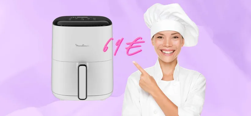 L'elegantissima e super compatta friggitrice ad aria Moulinex da 3L oggi a 69€