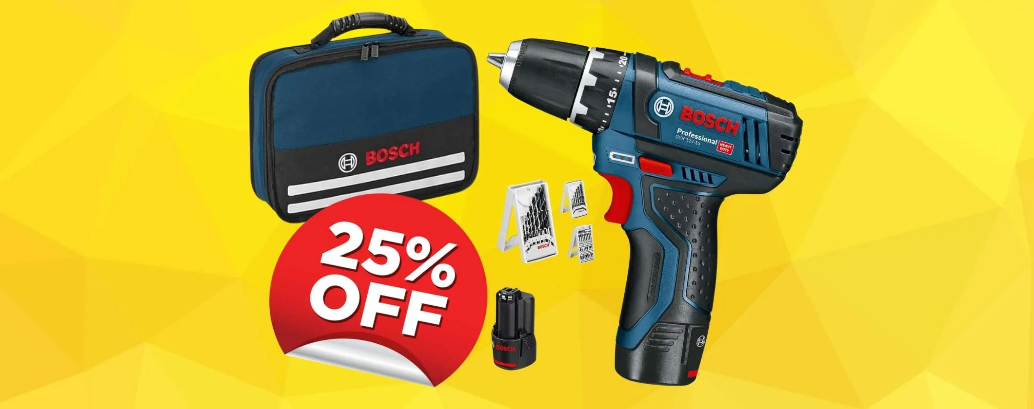 Bosch: trapano avvitatore professionale con accessori a prezzo shock