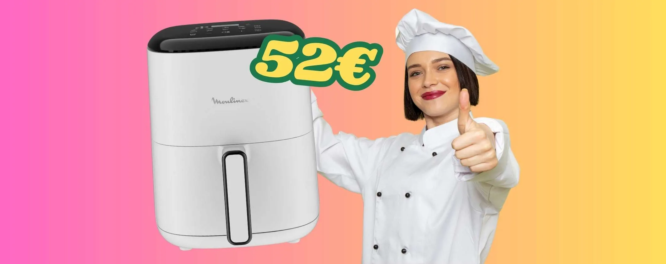 La friggitrice ad aria con il migliore rapporto qualità prezzo è questa Moulinex da 3L