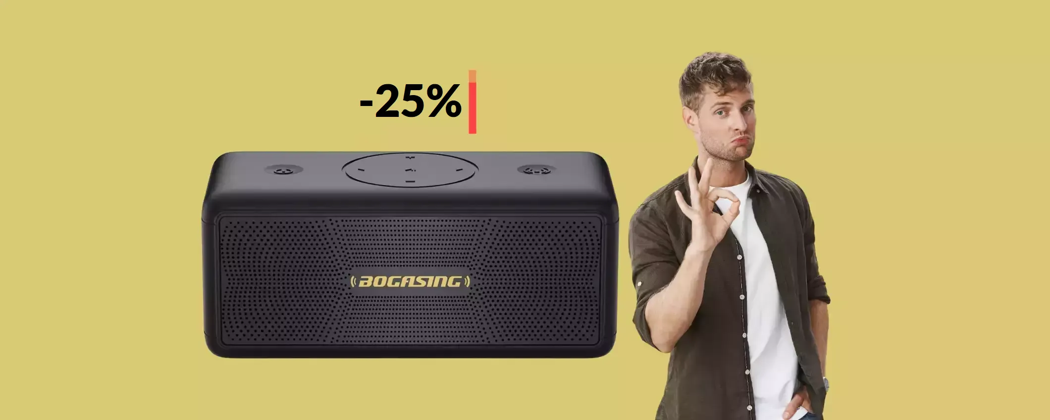 Cassa Bluetooth a soli 54€: è POTENTISSIMA ed impermeabile
