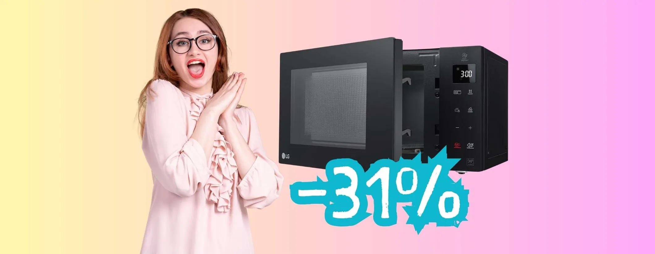 Forno a microonde Smart by LG da 23L e con programmi automatici a un ottimo prezzo