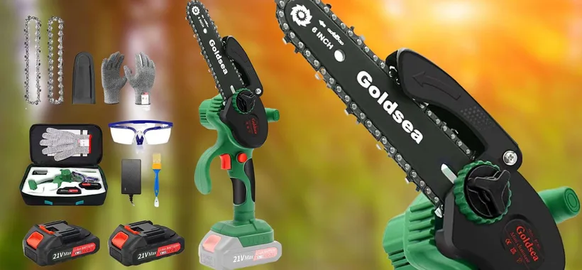 Motosega elettrica con 2 batterie e una marea di accessori: prezzo SHOCK (69€)