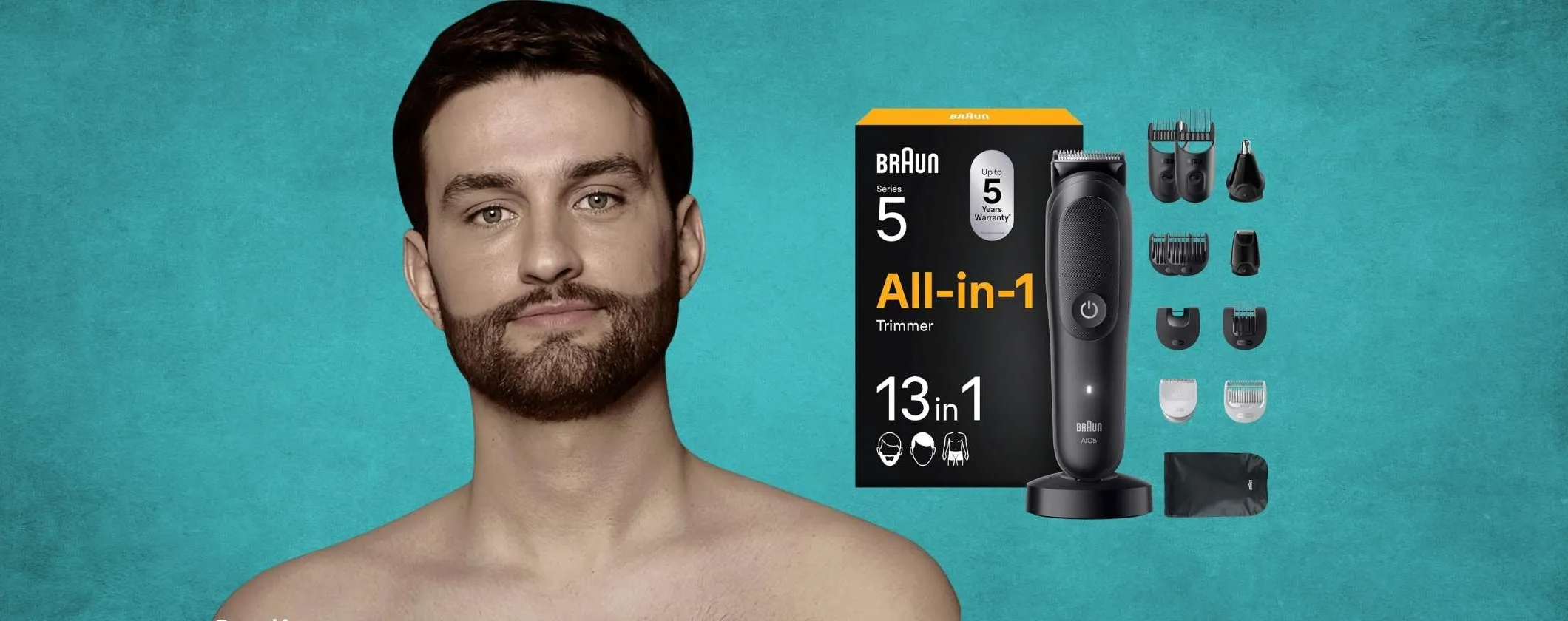 Braun All-in-One Series: rifinitore 13 in 1 con accessori per viso, testa e corpo