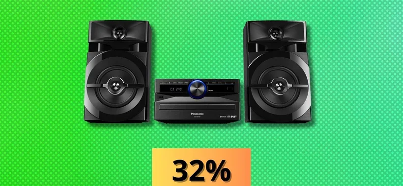 Appena 122€ per il Mini Hi-Fi Panasonic: sound potente e design elegante