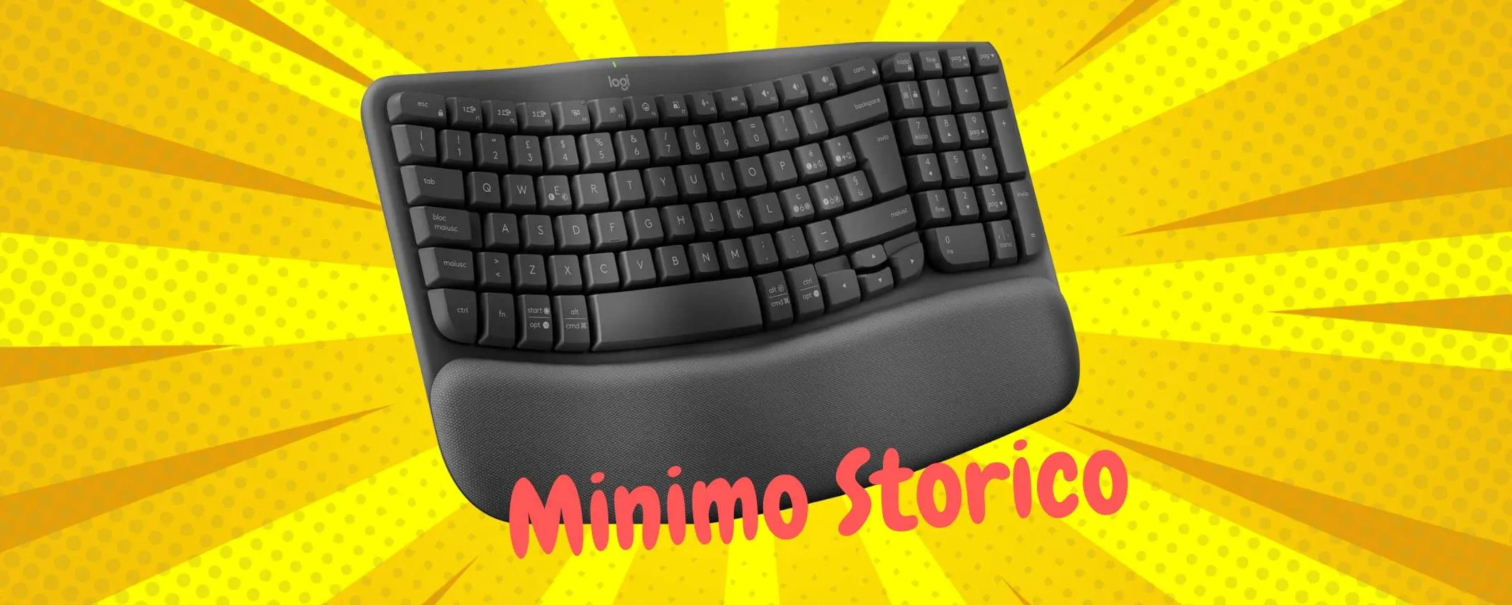 Logitech Wave Keys: tastiera wireless con supporto per i polsi, la scelta migliore