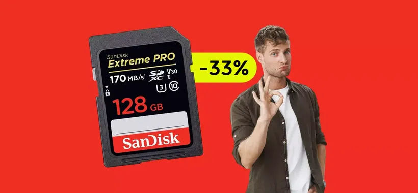 Scheda SD 128GB: solo 38€ per questo concentrato di spazio e velocità