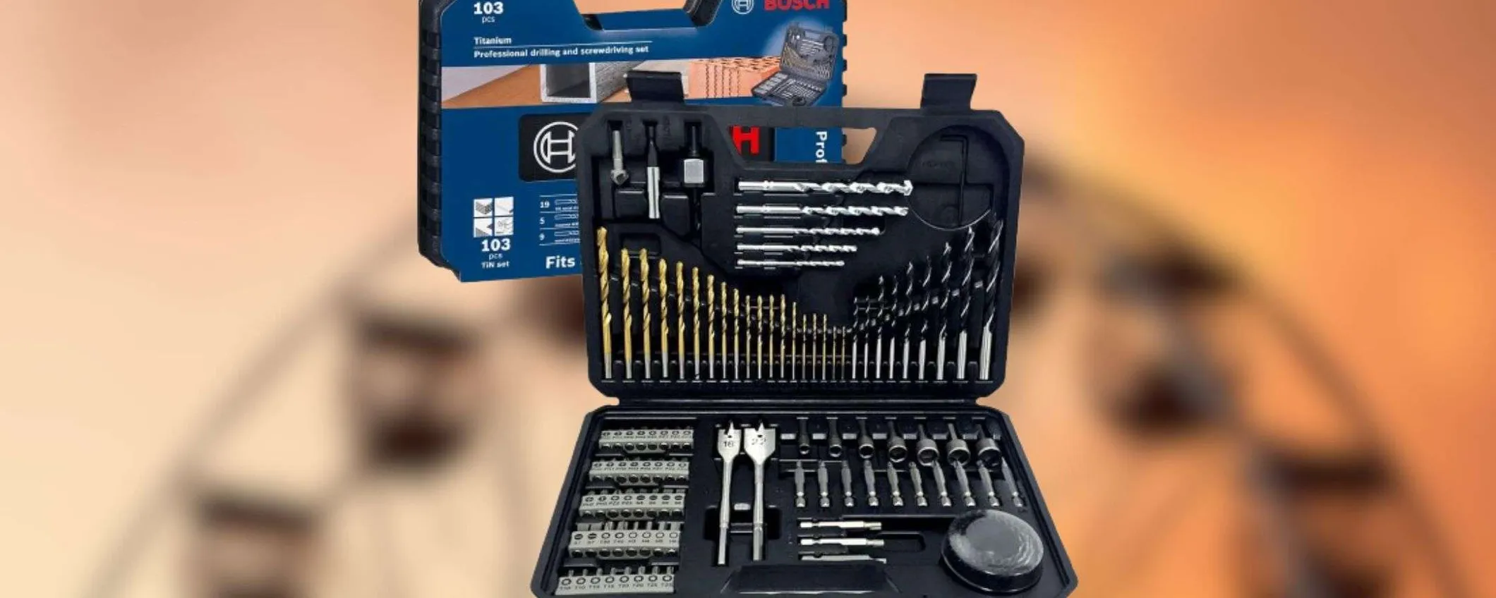 Sconto Prime Day da FERMI TUTTI: kit Bosch Professional 103 in 1 a 16,99€