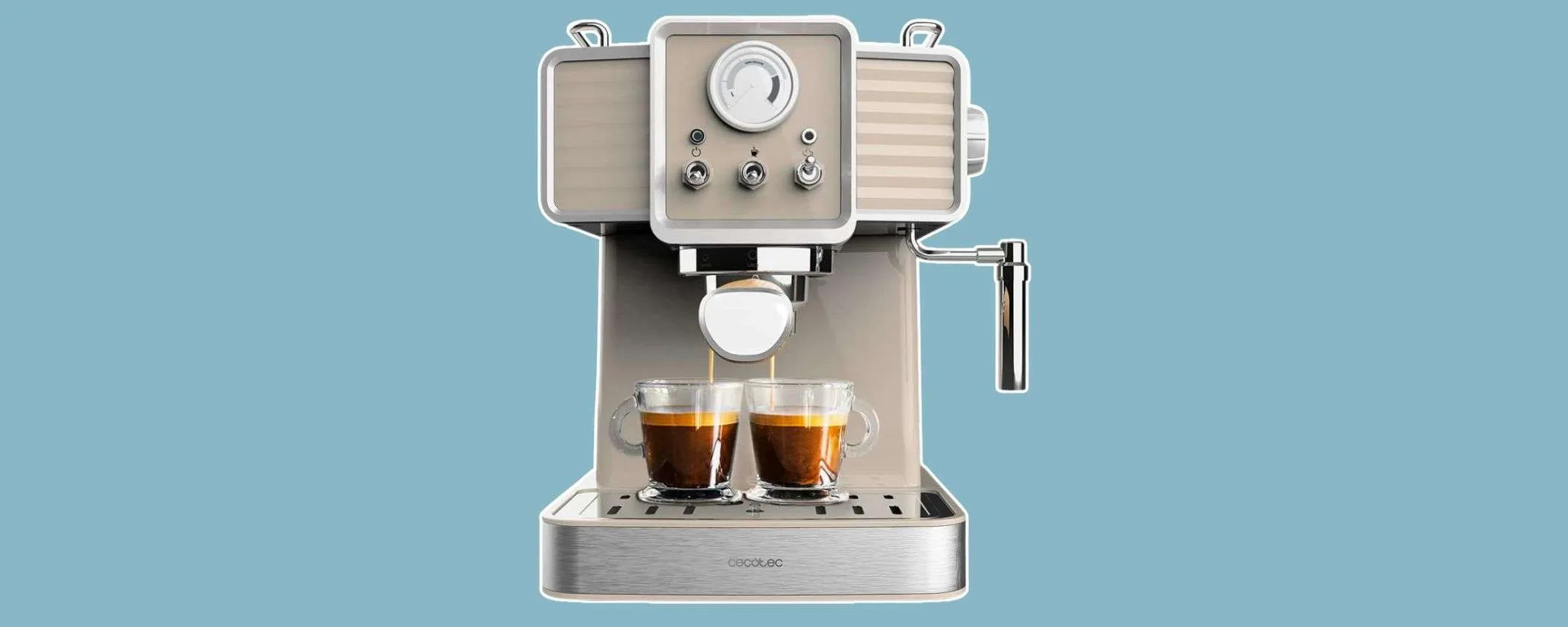Design vintage e funzionalità moderne: la macchina del caffè Cecotec tua a PREZZO REGALO