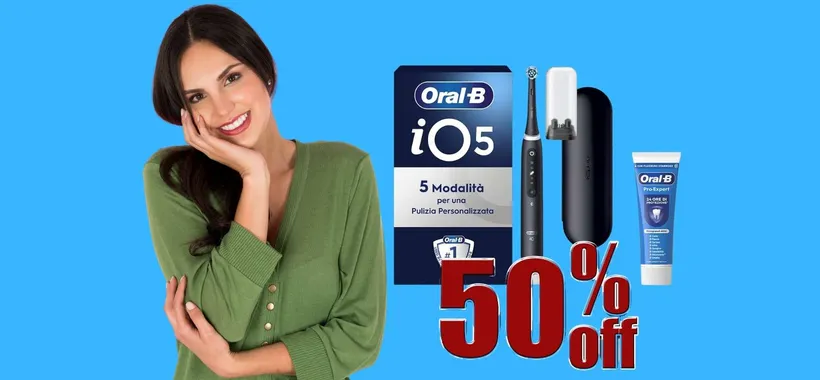 Pulizia dei denti perfetta con Oral-B iO 5N oggi al 50% su Amazon