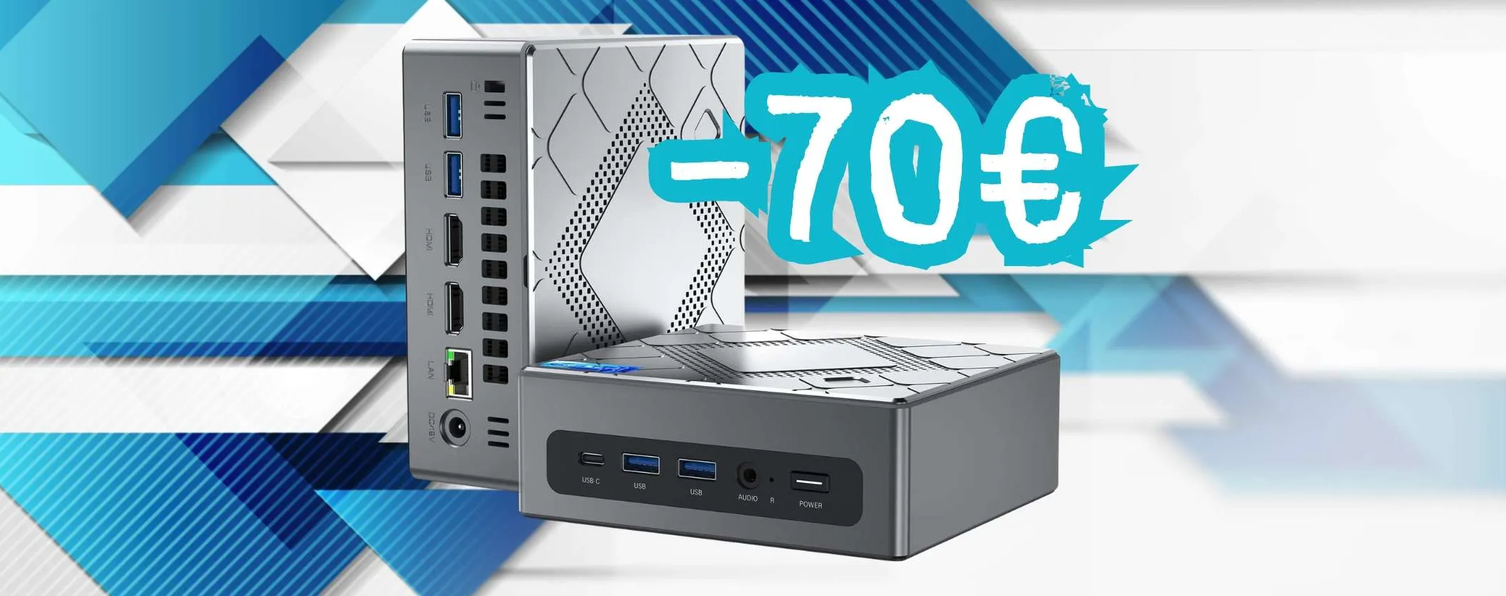 NiPoGi: il mini PC con Ιntel Core i5 e 16GB di RAM che spacca a 70€ in MENO