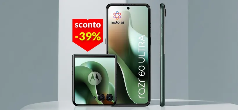 Crolla il prezzo di Morotola Razr 60 Ultra: oggi costa il 39% in meno