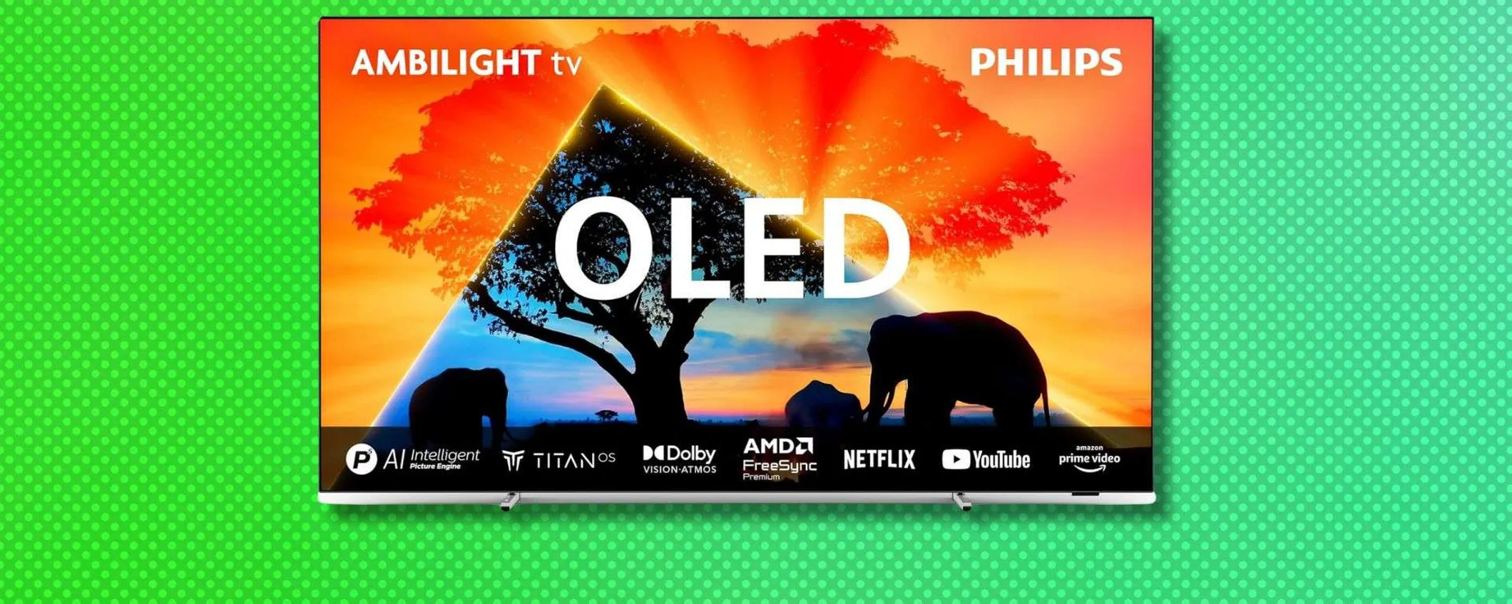 TV OLED 4K UHD Philips Ambilight: un super televisore con il 30% di sconto su Amazon