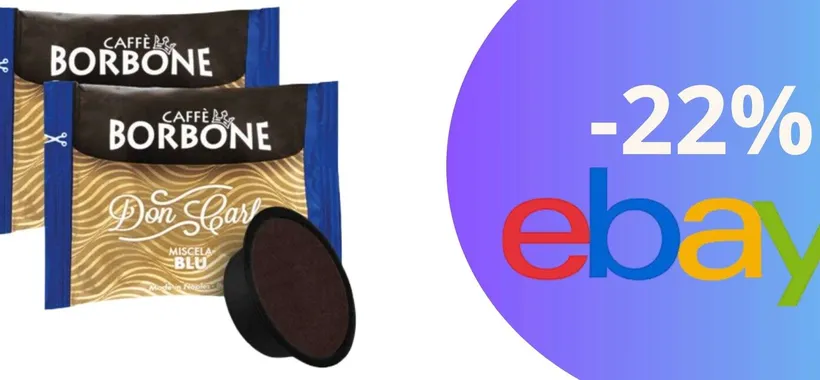 200 capsule Borbone Don Carlo Blu: caffè da bar a casa tua, ora in super offerta!