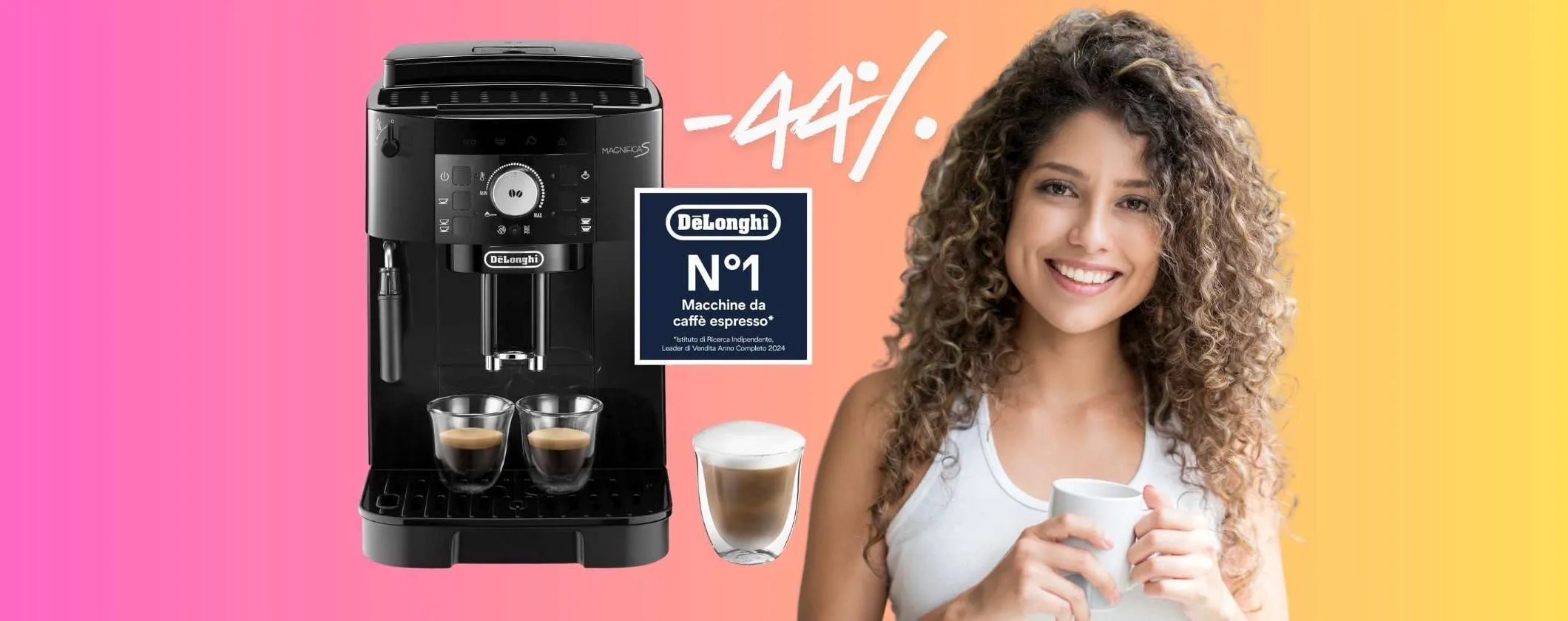 De'Longhi Perfetto Magnifica S: caffè e cappuccino da barista (-44%)