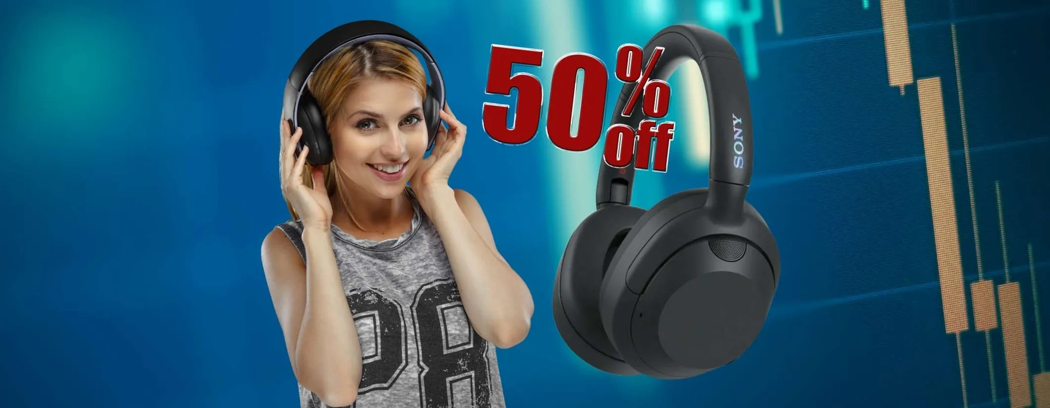 Sony ULT WEAR a metà prezzo su Amazon: audio spettacolare e 30h di autonomia