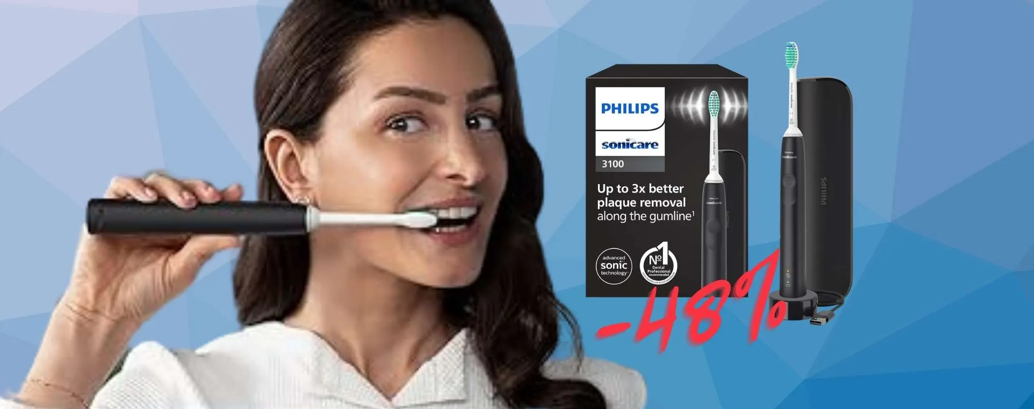 Philips Sonicare 3100: spazzolino elettrico che costa poco e garantisce denti bianchi
