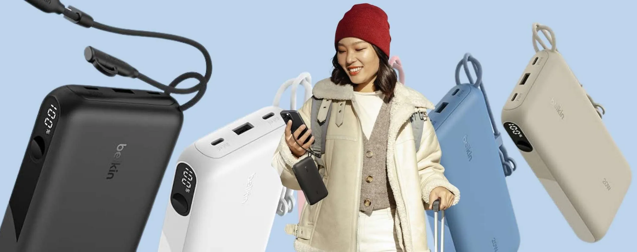 Power Bank da 20000mAh con 3 porte USB, laccetto e display (29€)