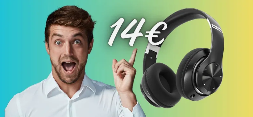 Cuffie Bluetooth da 60h di autonomia a PREZZO STRACCIATO, solo 14€