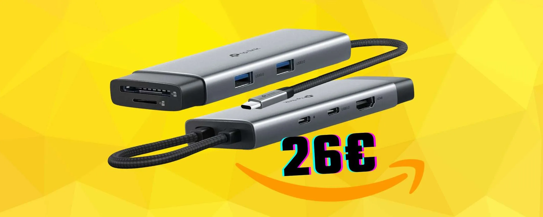 Con l'Hub TP-Link 7 in 1 hai tutte le porte che vuoi per il tuo computer
