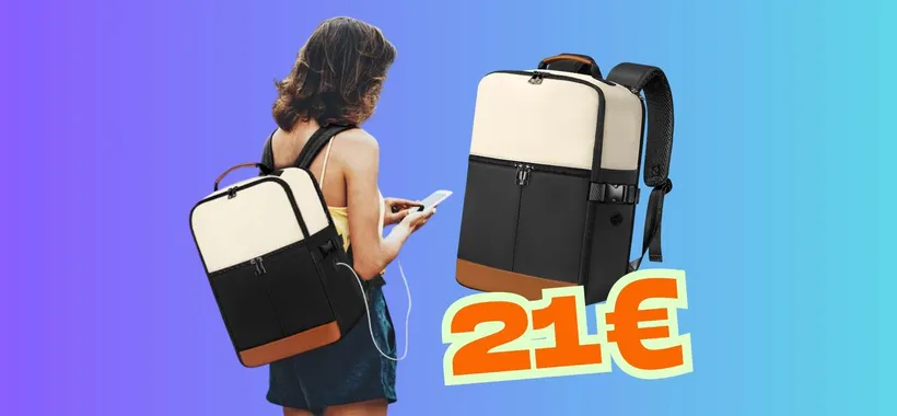 Zaino da viaggio capiente e compatto, perfetto anche per Ryanair (21€)