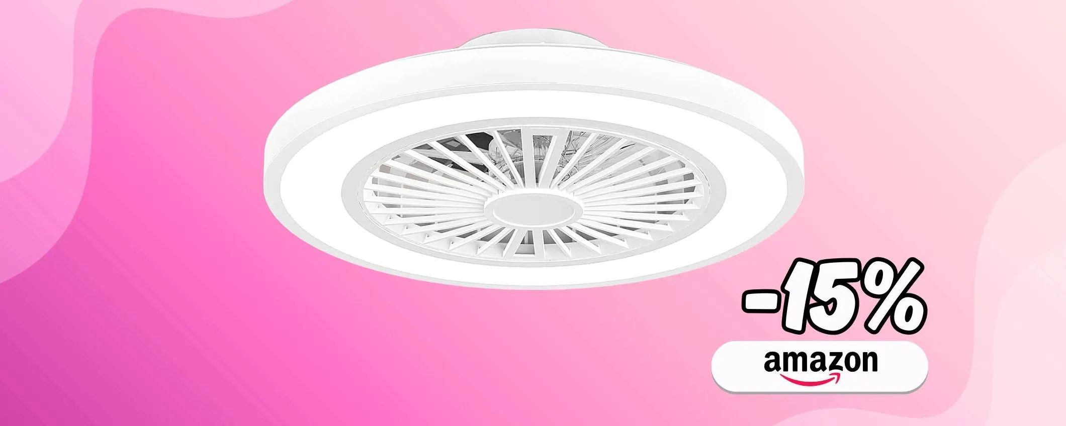 Super fresco e con un ventilatore di design: telecomando e luce (Amazon)