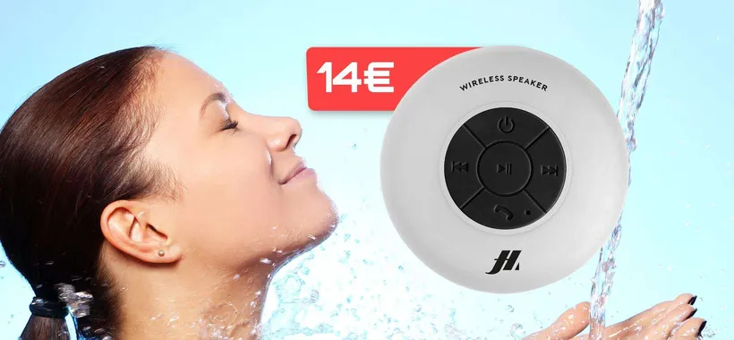 Speaker Bluetooth per musica e telefonate anche sotto la doccia (14€)