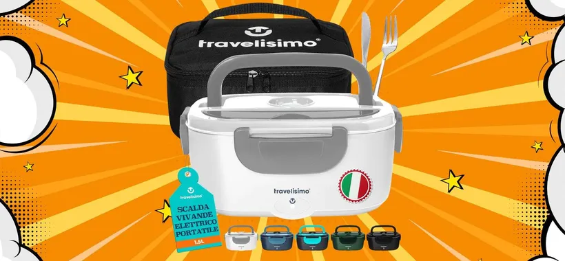 Università, ufficio o viaggio: questo SCALDAVIVANDE ELETTRICO fa la differenza (-33%)