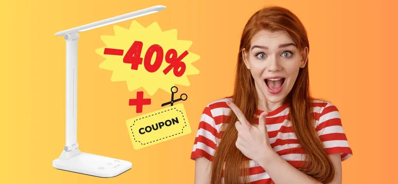 Lampada da scrivania LED in OFFERTA a 15€ con SCONTO del 40%