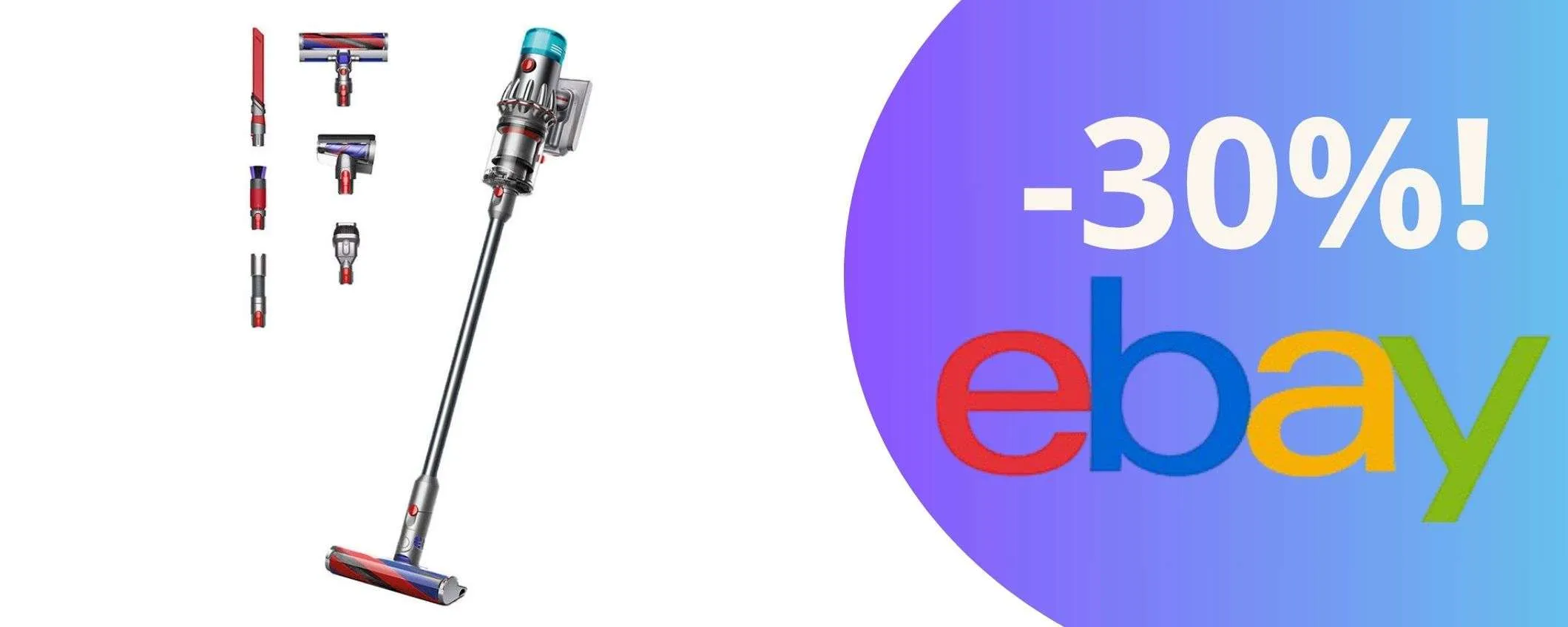 Dyson V12 Origin: l'aspirapolvere top ora in super sconto su eBay