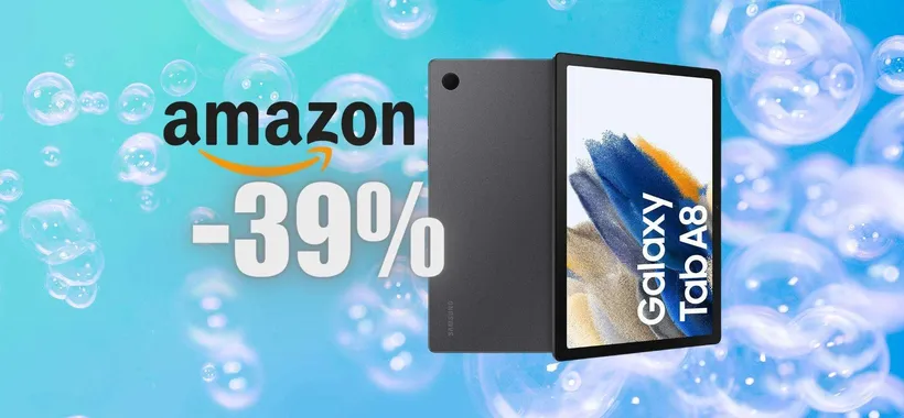 Samsung Galaxy Tab A8 da 128GB a PREZZO SHOCK (-39%)