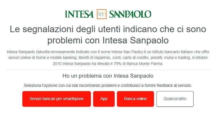 Intesa Sanpaolo, disservizi per i clienti oggi 25 febbraio 2026. Cosa sta succedendo? (risolto)