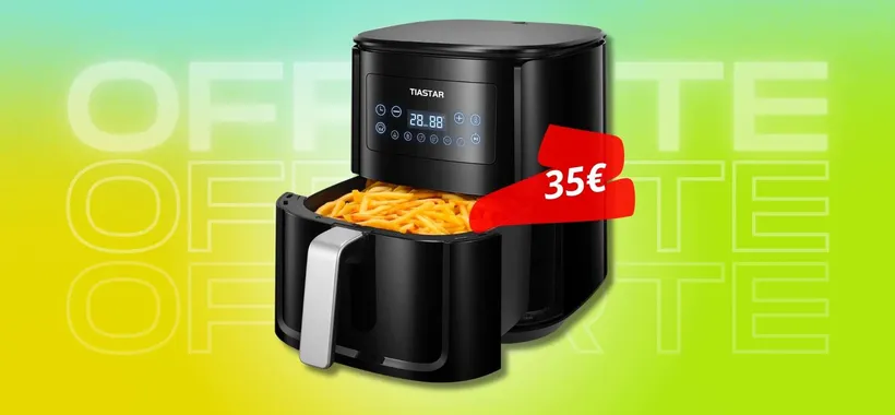 Friggitrice ad aria 5,5L salvaspazio, perfetta in QUALSIASI cucina