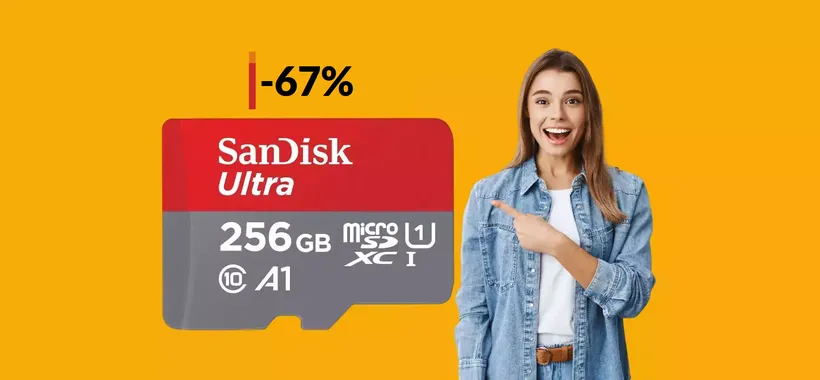 MicroSD SanDisk 256GB a prezzo SGRETOLATO: bastano 20€