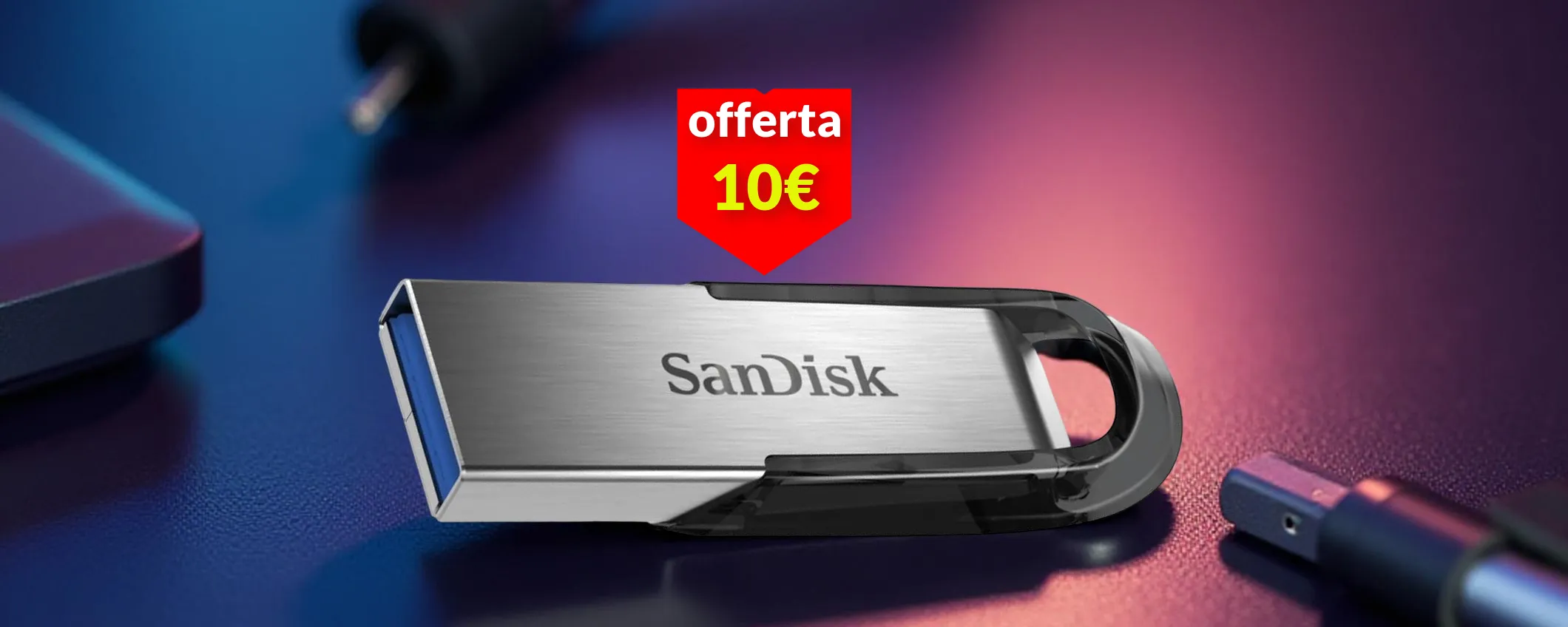 Con soli 10€ porti a casa una chiavetta USB Sandisk che è una vera scheggia