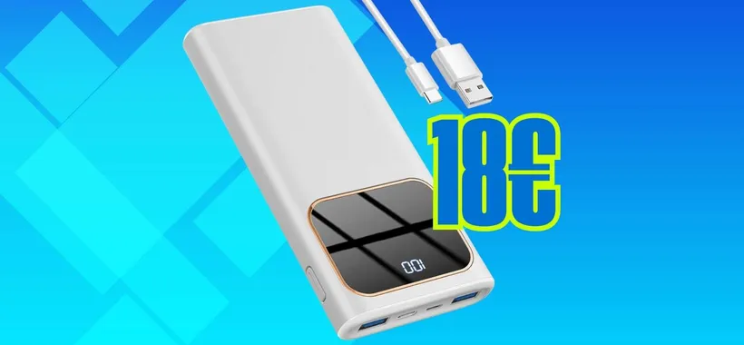 Power Bank potente con tripla ricarica rapida e display tuo a soli 18€