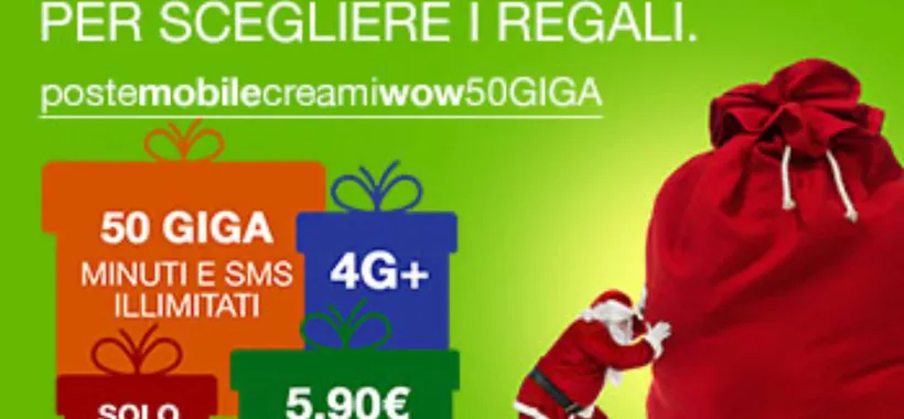 CreamiWOW50Giga: PROMO PosteMobile ONLINE a 5,90€
