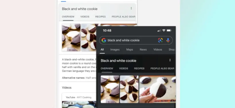 Google Ricerche: update con dark mode on/off