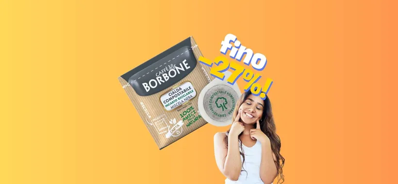 Cialde Caffè Borbone: più acquisti meno spendi, fino a 27% sconto