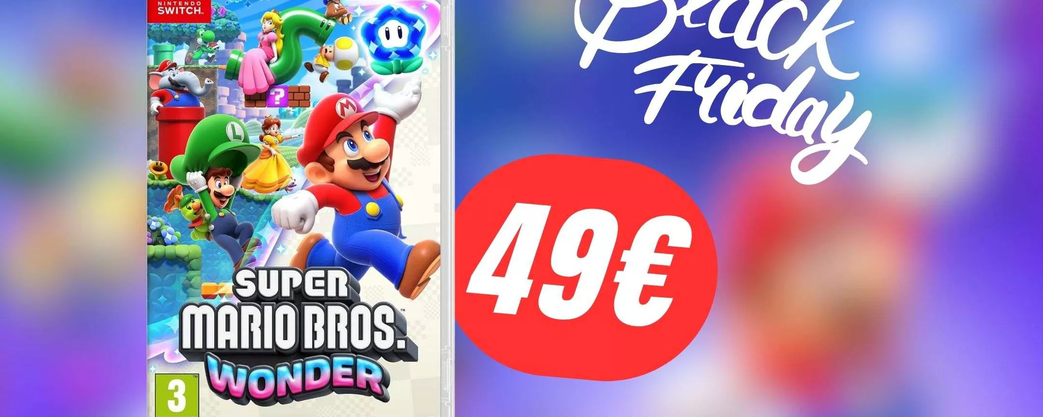 Il nuovissimo Super Mario Bros. Wonder per Nintendo Switch è scontato su Amazon!