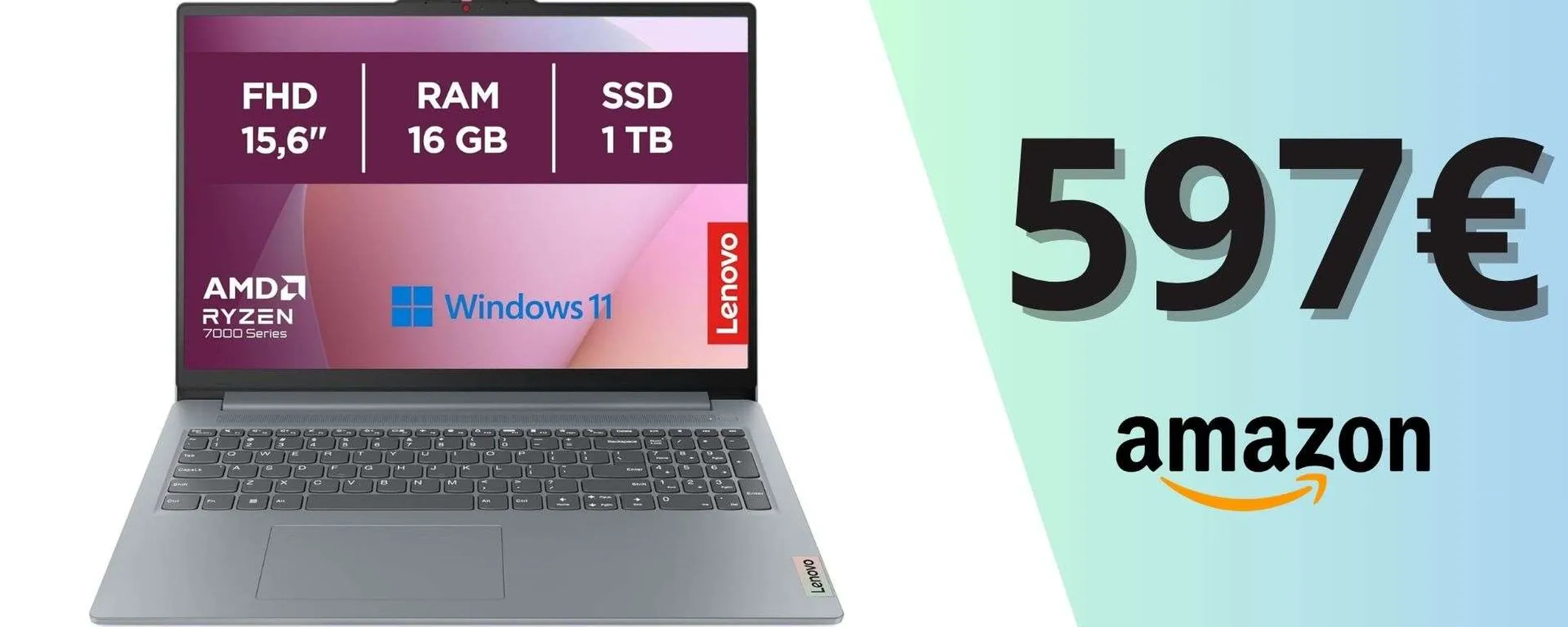 Lenovo IdeaPad Slim 3 PREZZO LEGGENDARIO: 597,00€ (-25%)