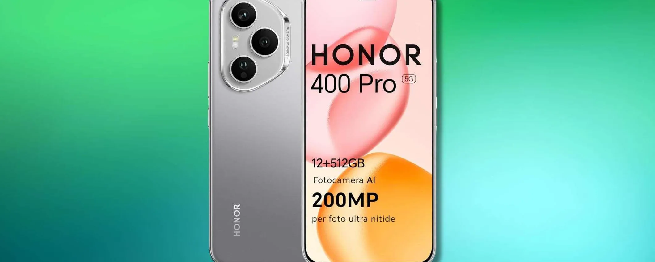 HONOR 400 Pro, risparmi 150€: fotocamera da 200MP e Snapdragon 8 Gen 3